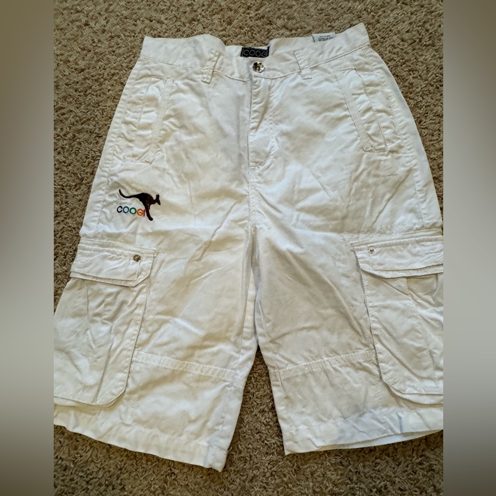 Coogi Cargo Shorts Girl Size 18 White Cotton